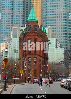 Flatiron Building in Piazza Gooderham, Toronto Ontario Foto Stock