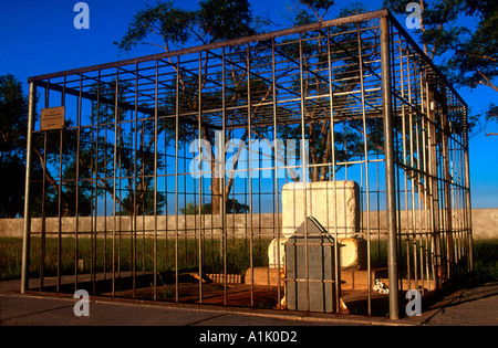 Billy the Kid grave forte Sumner Nuovo Messico USA protette da bar per impedire il furto Foto Stock