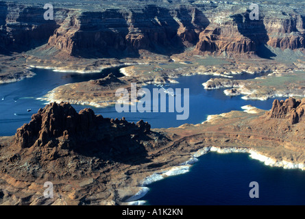 Vista aerea del Lago Powell, Utah, Stati Uniti. Foto Stock