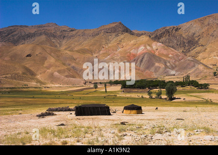 AFGHANISTAN tra Chakhcharan e marmellata Amaiq nomad yurta vicino a Pal Kotal ho Guk Foto Stock