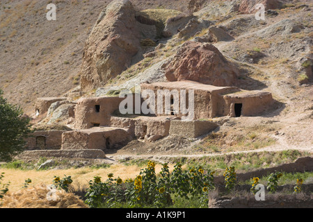 AFGHANISTAN tra Chakhcharan e marmellata Pal Kotal ho Guk fango case di mattoni Foto Stock