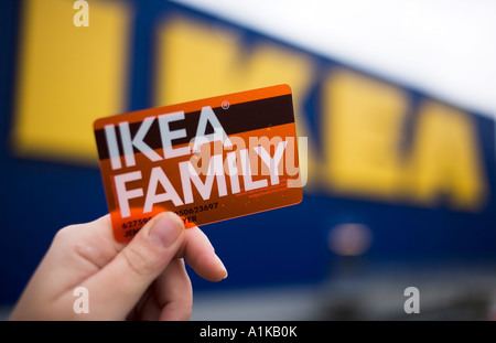 Nuovo di zecca membership card per IKEA familiari. Foto Stock