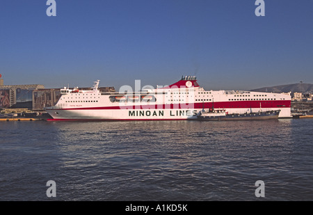 Festo Palace Minoan Lines ad alta velocità cruise ferry, che naviga da Piraeus a Heraklion a Creta, costruita in Italia. Foto Stock