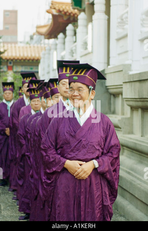 Insegnante del giorno celebrazione tempio confuciano Taichung taiwan repubblica popolare di Cina Foto Stock