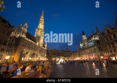 Hotel de Ville (municipio), Grand Place Bruxelles, Belgio Foto Stock