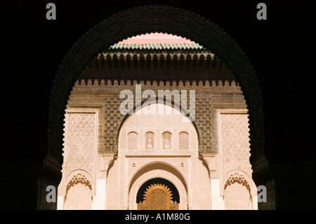 Ali ben Youssef Medersa Theological College, Marrakech, Marocco Foto Stock