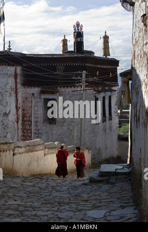 Monastero di Tashilumpo Zhashilunbu (Si), Shigatse, nel Tibet Foto Stock