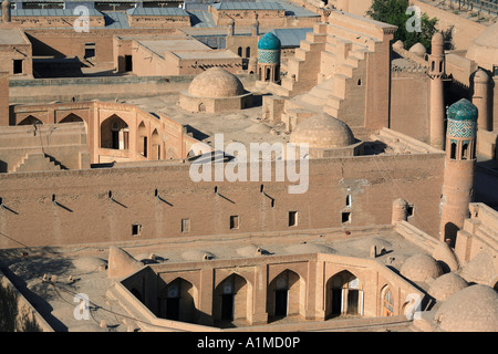 Vista dal minareto di Islam-Khodja, Khiva, Uzbekistan Foto Stock