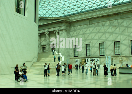 Grande Corte e sala di lettura del British Museum Foto Stock