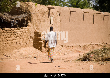 La città di Segoukoro la vecchia Segou,Mali, Africa occidentale Foto Stock