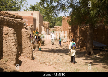 La città di Segoukoro la vecchia Segou,Mali, Africa occidentale Foto Stock