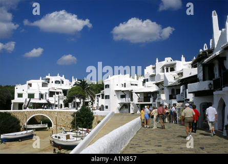 Binibeca, Binibecca Vell, Menorca, Minorca isole Baleari, Mare mediterraneo, Spagna, Espana, E.U. Unione Europea, l'Europa. Foto Stock