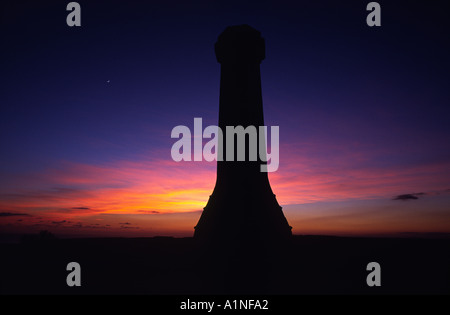 Hardys monumento al tramonto nella contea di Dorset England Regno Unito Foto Stock