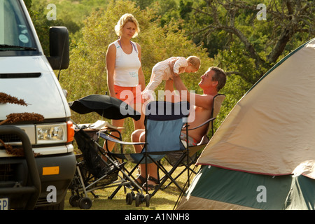 Camper in Bontebok National Park a Swellendam western cape South Africa RSA Foto Stock