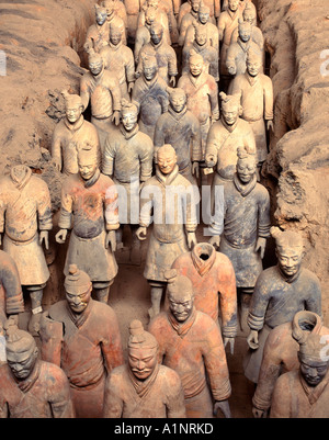 Guerrieri di Terracotta, Xian, Cina Foto Stock
