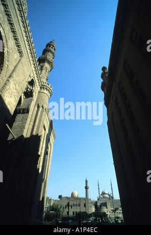 Moschea di Mohammed Ali Sultan Moschea Hassan e Moschea Rifai Il Cairo Egitto Foto Stock