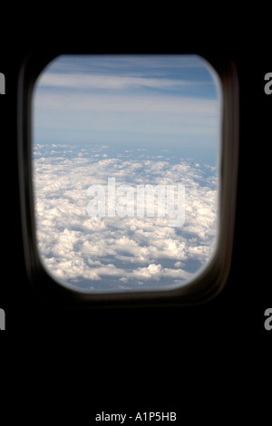 Vista dalla finestra di aeroplano Foto Stock