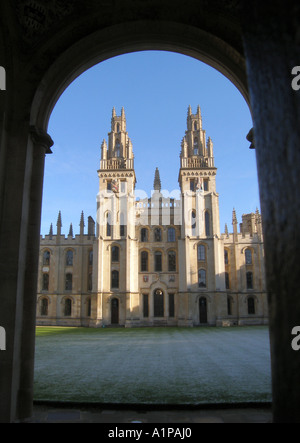 All Souls College, Radcliffe Square, Oxford, Oxfordshire, Inghilterra, REGNO UNITO Foto Stock
