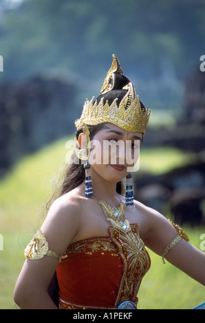 Java, Prambanan, Ramayana dance Foto Stock