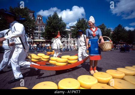 Mercato del formaggio di Alkmaar Foto Stock