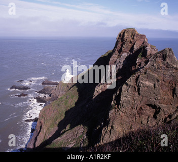 La casa di luce a Hartland Point sulla North Devon Coast Foto Stock
