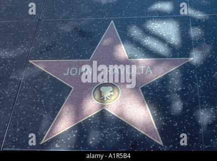 Stella sulla Hollywood Boulevard, Los Angeles, California, USA. John Travolta. Foto Stock