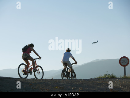 In Spagna, in Catalogna, mountain bike Foto Stock