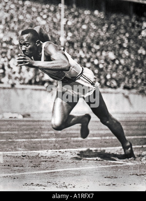 Jesse Owens atleta runner sprinter via uomo più veloce Foto Stock