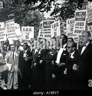 MLK con i sindacati Foto Stock