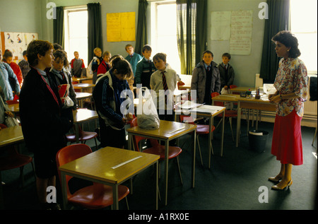 Scena IN AULA IN UNA SCUOLA SECONDARIA Foto Stock