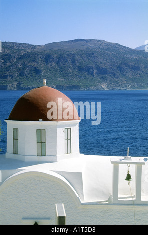 Chiesa Pigadia porto Isola di Karpathos grecia Europa Foto Stock