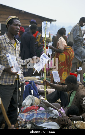 GOMA DELLO ZAIRE profughi ruandesi in KIBUMBA Refugee Camp Luglio 1994 Foto Stock