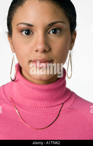 Ritratto di un giovane mixed-gara donna Foto Stock