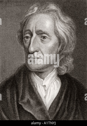 John Locke, 1632 - 1704. Filosofo e medico inglese. Foto Stock