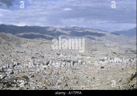 Vista di La Paz in Bolivia Foto Stock