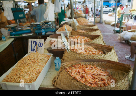 Gamberi in vendita nel ver o mercato in pesos Belem Para membro Brasile Foto Stock