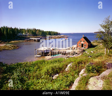 Lobster shack su Maine USA coast Foto Stock