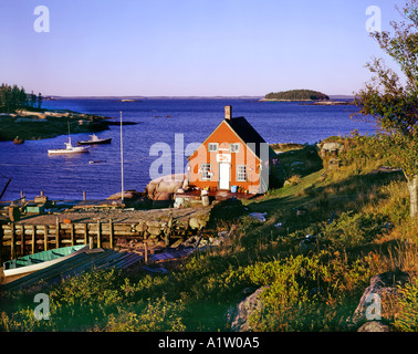Lobster shack su Maine USA coast Foto Stock