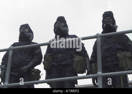 3388 UK Polizia formazione CBRN chimica nucleare biologica le foto scattate con il consenso della polizia Foto Stock