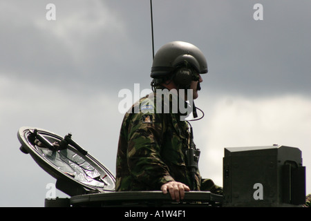 Challenger 2 serbatoio serbatoio Commander Close Up Foto Stock