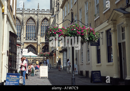 Street - North Parade Passage - Bath Spa, Somerset, Regno Unito Foto Stock