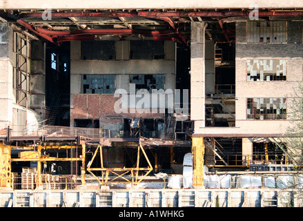 Abbandonata la fabbrica, Brunner Mond, Winnington, Northwich, Cheshire, Regno Unito Foto Stock