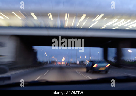 Percorrendo l autostrada M1 England Regno Unito Foto Stock