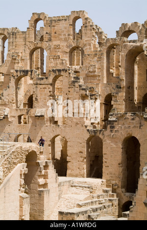 Colosseo romano, El Jem Foto Stock