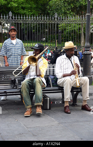 Jackson Square Jazz, New Orleans Foto Stock