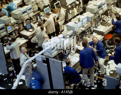 Trading a 'Chicago Mercantile Exchange", Chicago, Stati Uniti. Foto Stock