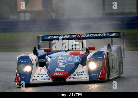 Allan McNish - Audi Team PlayStation Oreca R8 - Vincitore di Silverstone LMES Agosto 2005 Foto Stock