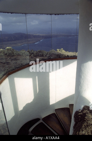 Vista dall'interno del Mirador del Rio Museo Lanzarote Foto Stock