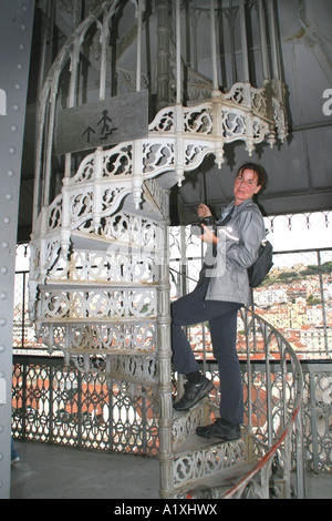 Il Portogallo, Lisbona, Cityview dall'Elevador de Santa Justa Foto Stock