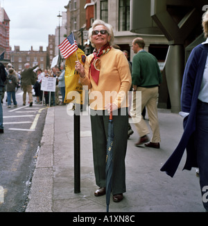 Campagna Alliance protestor, London, England Regno Unito Foto Stock